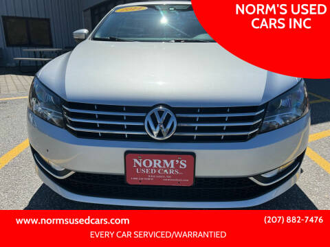 2014 Volkswagen Passat for sale at NORM'S USED CARS INC in Wiscasset ME
