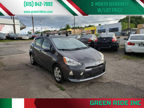 2013 Toyota Prius c for sale at Green Ride Inc in Nashville TN