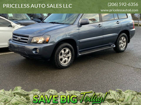 2007 Toyota Highlander for sale at PRICELESS AUTO SALES LLC in Auburn WA