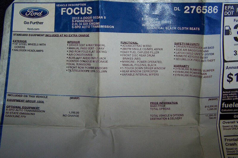 2013 Ford Focus S