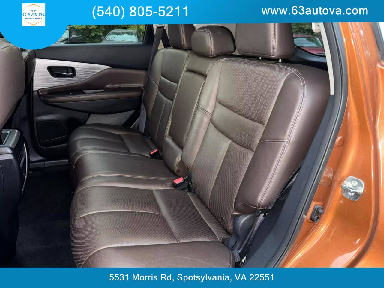 2015 Nissan Murano for sale at 63 Auto Inc in Spotsylvania, VA