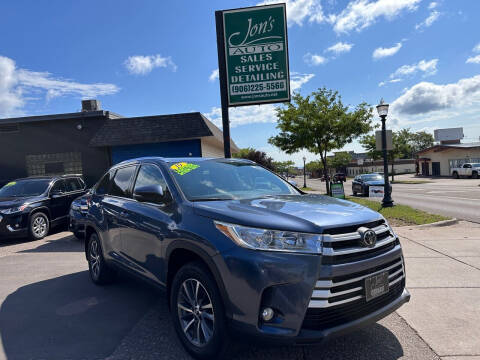 2019 Toyota Highlander for sale at Jon's Auto in Marquette MI