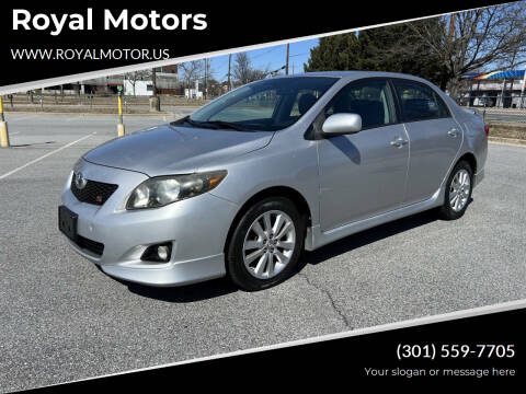 2010 Toyota Corolla for sale at Royal Motors in Hyattsville MD