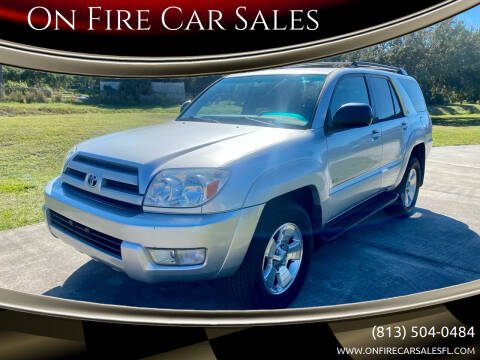 2004 Toyota 4Runner for sale at On Fire Car Sales in Tampa FL