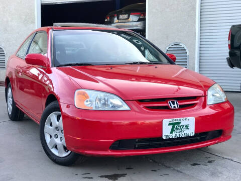 2002 Honda Civic for sale at Teo's Auto Sales in Turlock CA