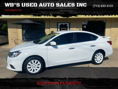 2018 Nissan Sentra for sale at WB'S USED AUTO SALES INC in Houston TX