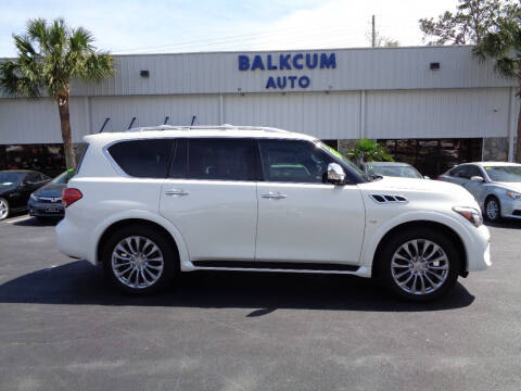 2015 Infiniti QX80 for sale at BALKCUM AUTO INC in Wilmington NC