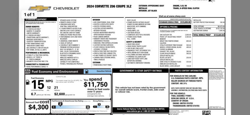 2024 Chevrolet Corvette Z06