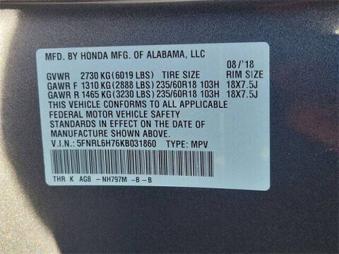 2019 Honda Odyssey EX-L