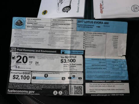 2017 Lotus Evora 400