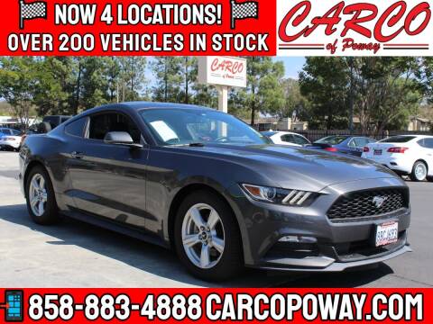 2017 Ford Mustang for sale at CARCO SALES & FINANCE - CARCO OF POWAY in Poway CA