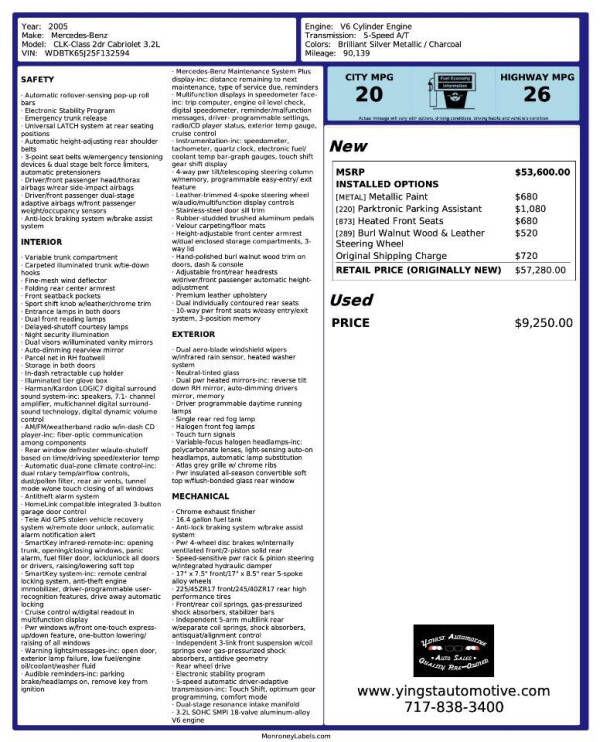 2005 Mercedes-Benz CLK CLK 320