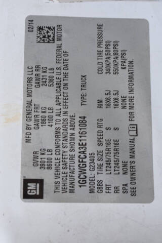 2014 Chevrolet Express 2500