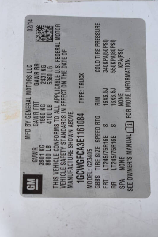 2014 Chevrolet Express 2500