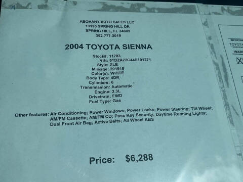 2004 Toyota Sienna