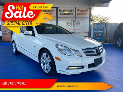 2012 Mercedes-Benz E-Class for sale at ELITE AUTO WORLD in Fort Lauderdale FL