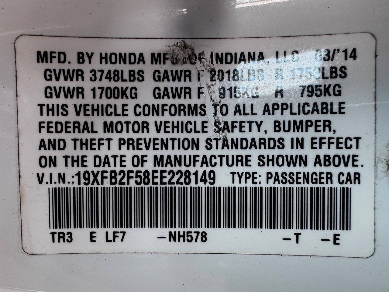 2014 Honda Civic for sale at Premium Spec Auto in Seattle, WA