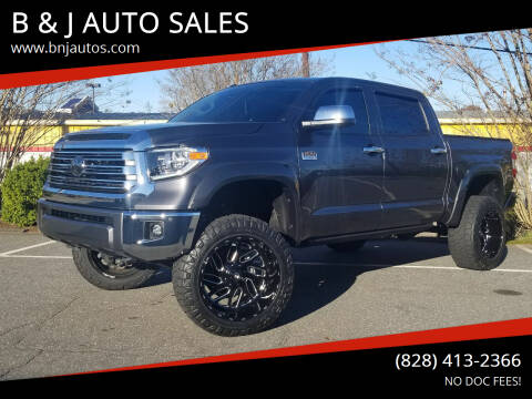 2018 Toyota Tundra for sale at B & J AUTO SALES in Morganton NC