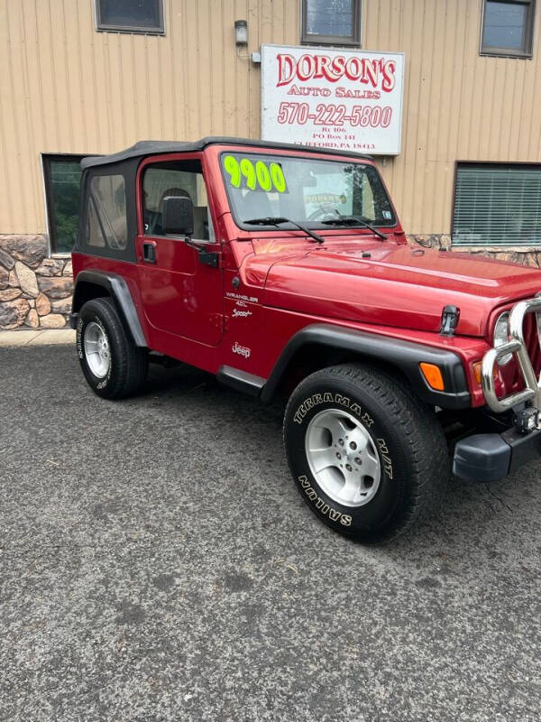 1999 Jeep Wrangler for sale at DORSON'S AUTO SALES in Clifford PA