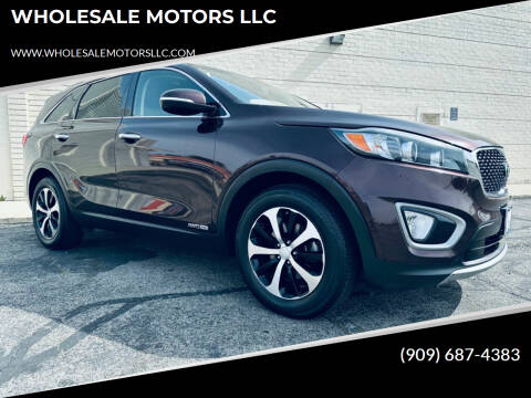 2016 Kia Sorento for sale at WHOLESALE MOTORS LLC in Riverside CA