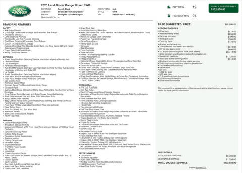 2020 Land Rover Range Rover