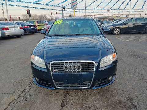 Blue Audi A4 B7 Parked on the Street