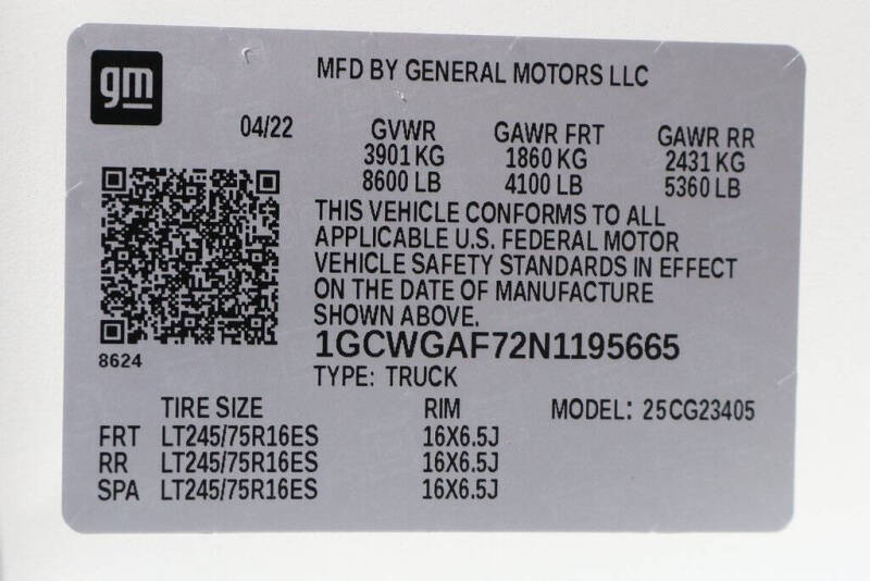 2022 Chevrolet Express 2500