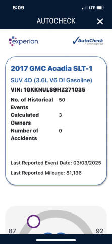 2017 GMC Acadia SLT-1