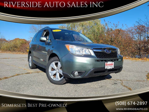 2014 Subaru Forester for sale at RIVERSIDE AUTO SALES INC in Somerset MA