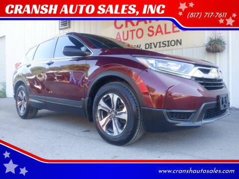 2017 Honda CR-V for sale at CRANSH AUTO SALES, INC in Arlington TX