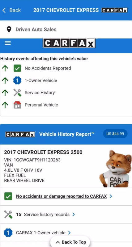 2017 Chevrolet Express 2500