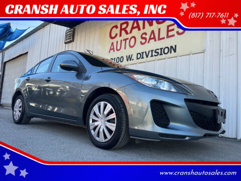 2013 Mazda MAZDA3 for sale at CRANSH AUTO SALES, INC in Arlington TX