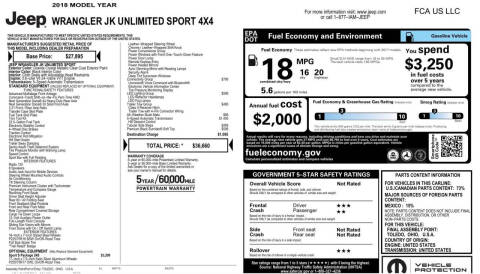 2018 Jeep Wrangler JK Unlimited