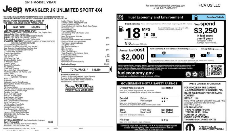 2018 Jeep Wrangler JK Unlimited