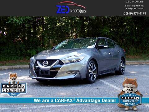 2017 Nissan Maxima for sale at Zed Motors in Raleigh NC