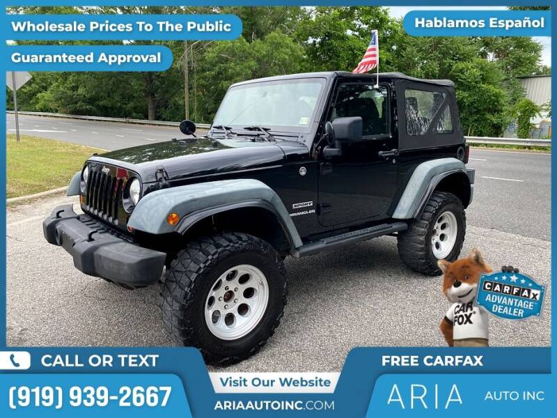 2012 Jeep Wrangler for sale at Aria Auto Inc. in Raleigh NC