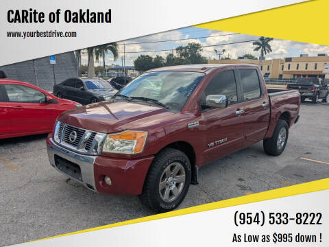 2014 Nissan Titan for sale at CARite of Oakland in Oakland Park FL