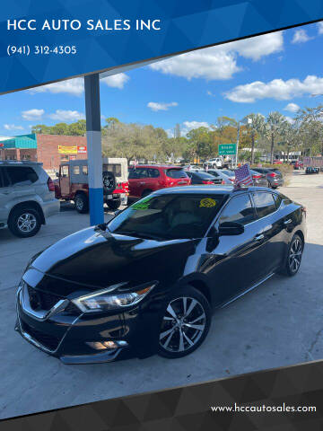 2016 Nissan Maxima for sale at HCC AUTO SALES INC in Sarasota FL