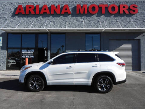 2016 Toyota Highlander for sale at Ariana Motors LLC- Boulder highway in Las Vegas NV