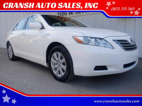 2007 Toyota Camry Hybrid for sale at CRANSH AUTO SALES, INC in Arlington TX