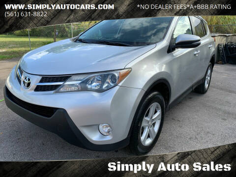 2013 Toyota RAV4 for sale at Simply Auto Sales in Palm Beach Gardens FL