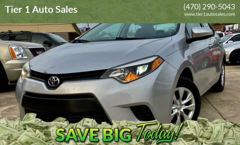 2014 Toyota Corolla for sale at Tier 1 Auto Sales in Gainesville GA