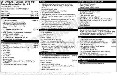 2016 Chevrolet Silverado 2500HD