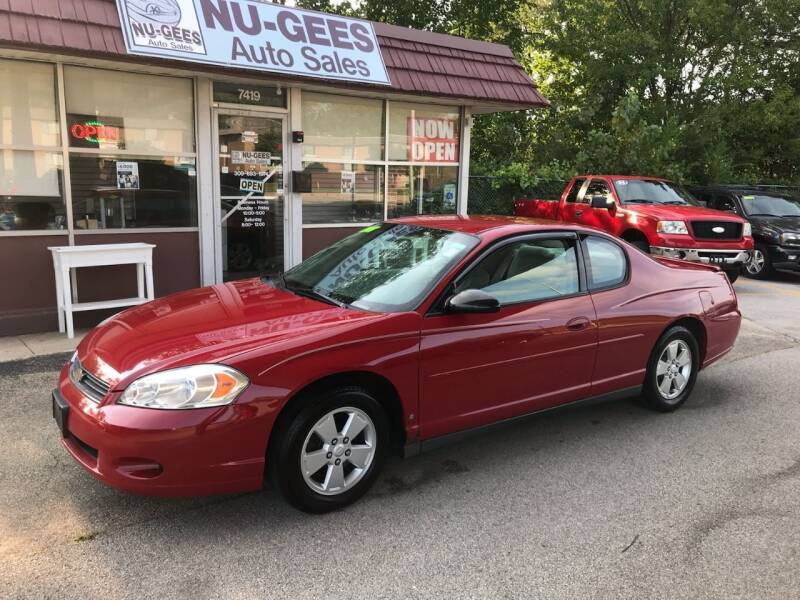 2007 Chevrolet Monte Carlo for sale at Nu-Gees Auto Sales LLC in Peoria IL