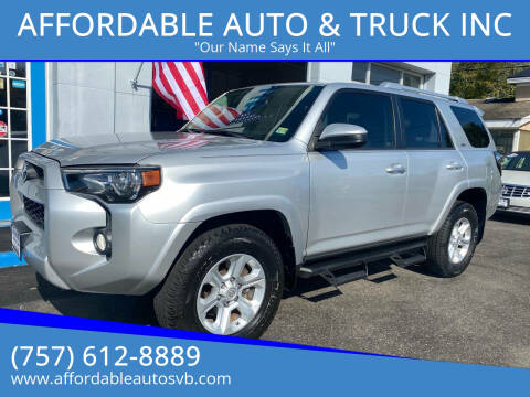 2018 Toyota 4Runner for sale at AFFORDABLE AUTO & TRUCK INC in Virginia Beach VA