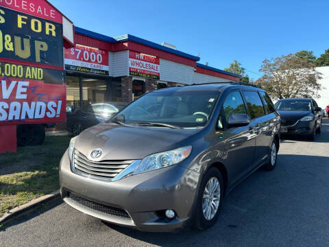 2012 Toyota Sienna for sale at HW Auto Wholesale in Norfolk VA