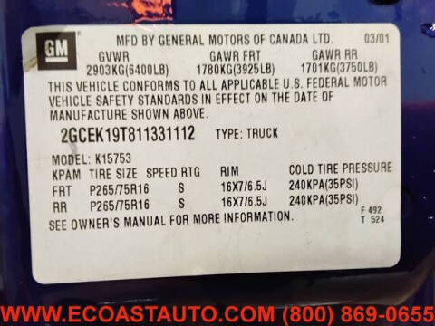 2001 Chevrolet Silverado 1500