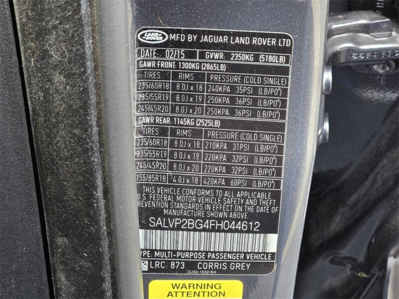 2015 Land Rover Range Rover Evoque Pure Plus