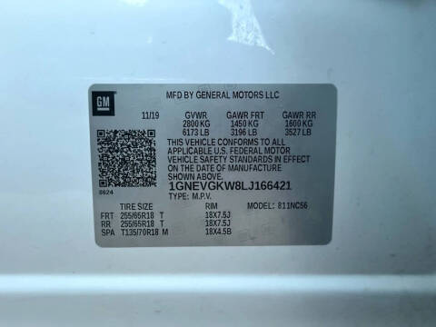 2020 Chevrolet Traverse LT Cloth