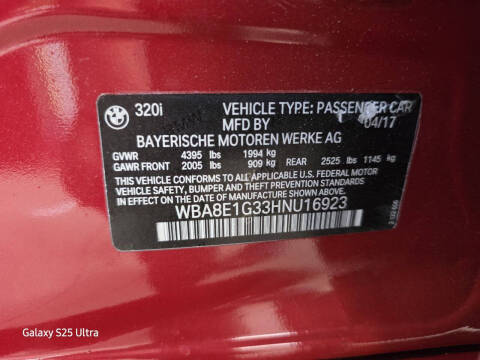 2017 BMW 3 Series 320i